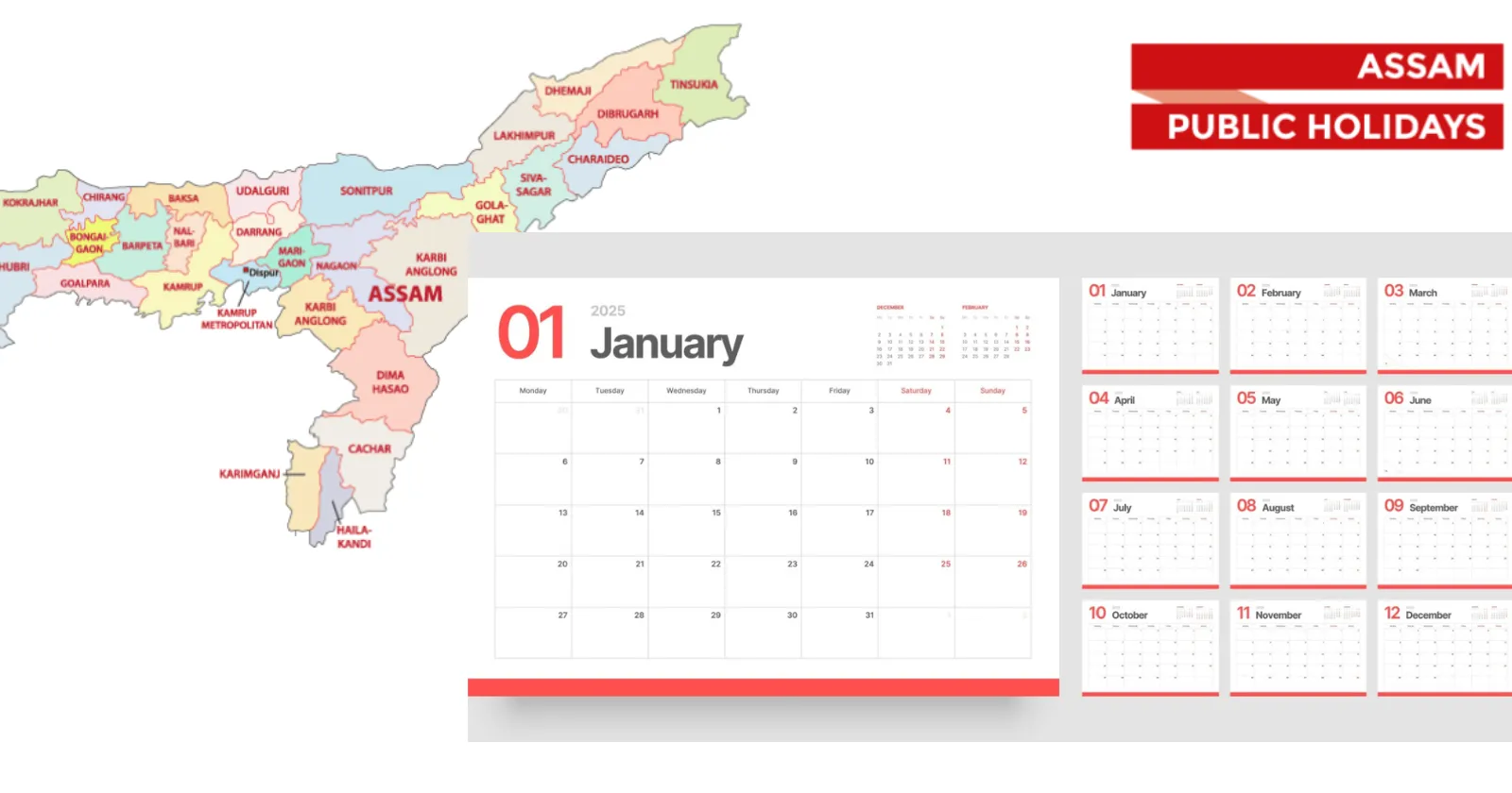 Assam Public Holidays List 2025
