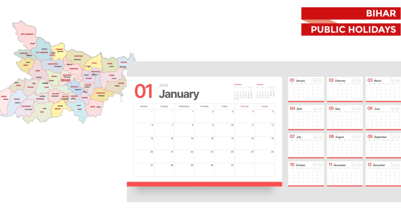 Bihar Public Holiday List 2025