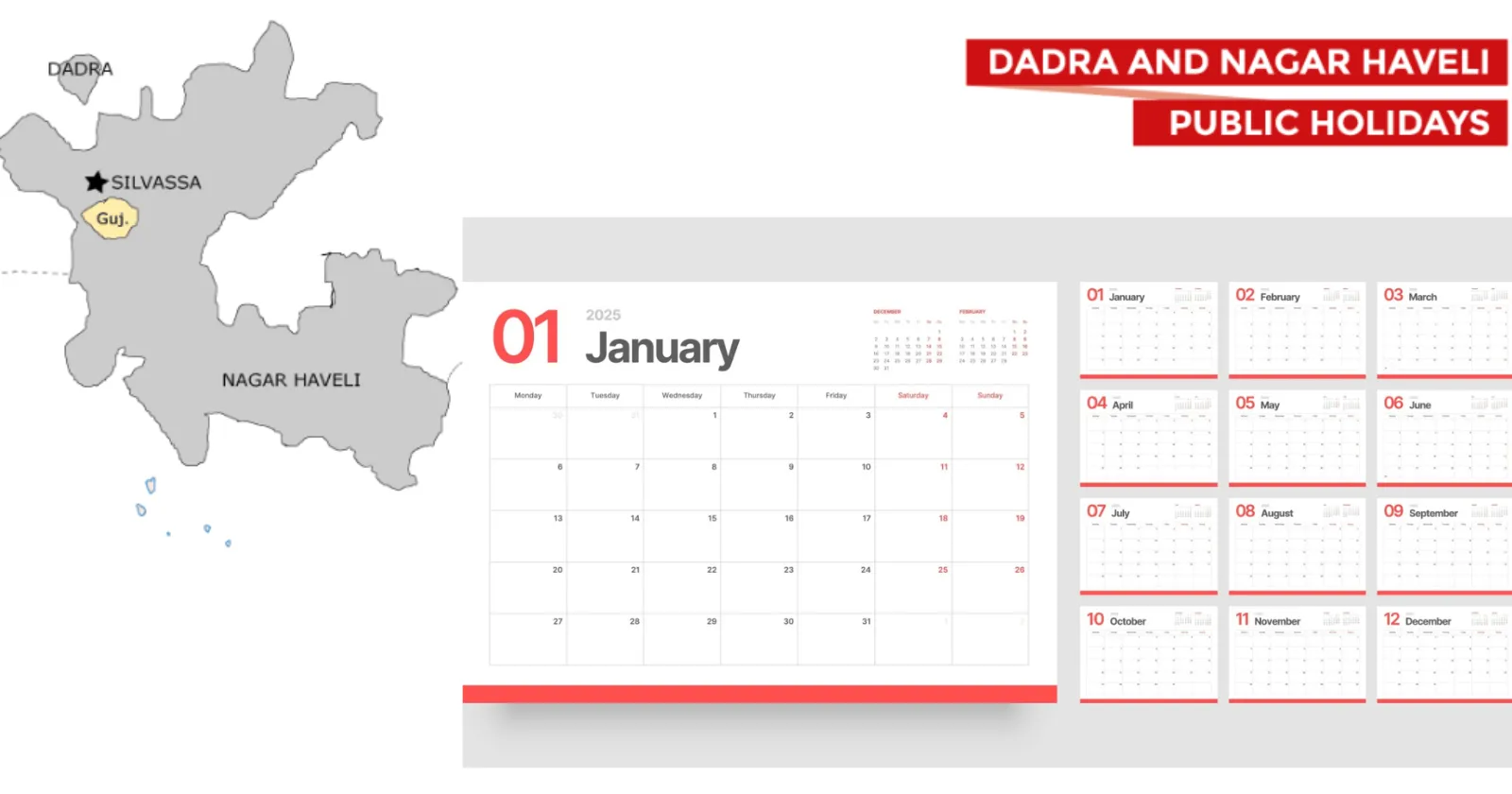 Dadra and Nagar Haveli Public Holidays List 2025