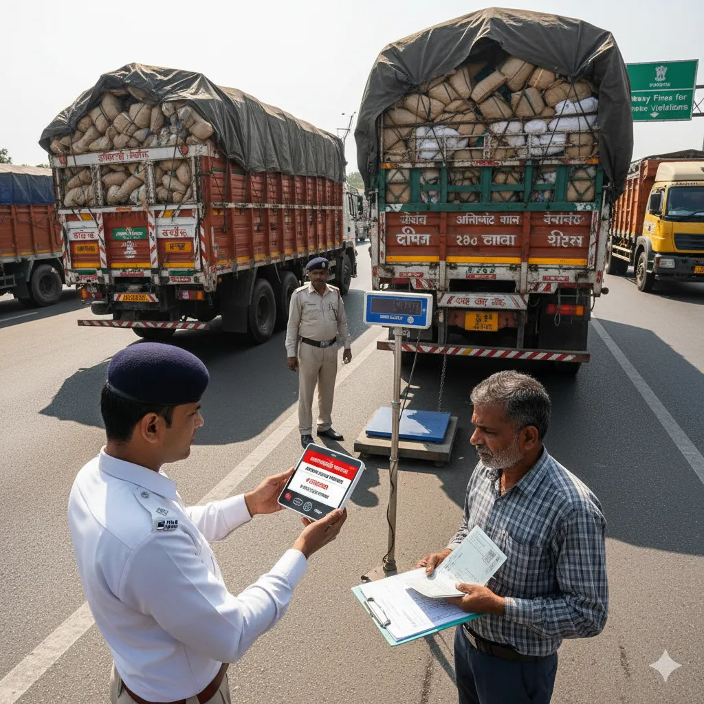 Traffic Challans for Transport Vehicles: Fines for Overloading, Lack of Permit, and Other Commercial Violations