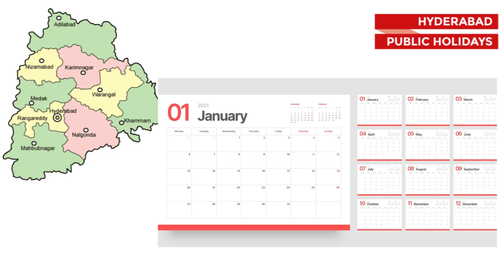 Hyderabad Public Holidays List 2025