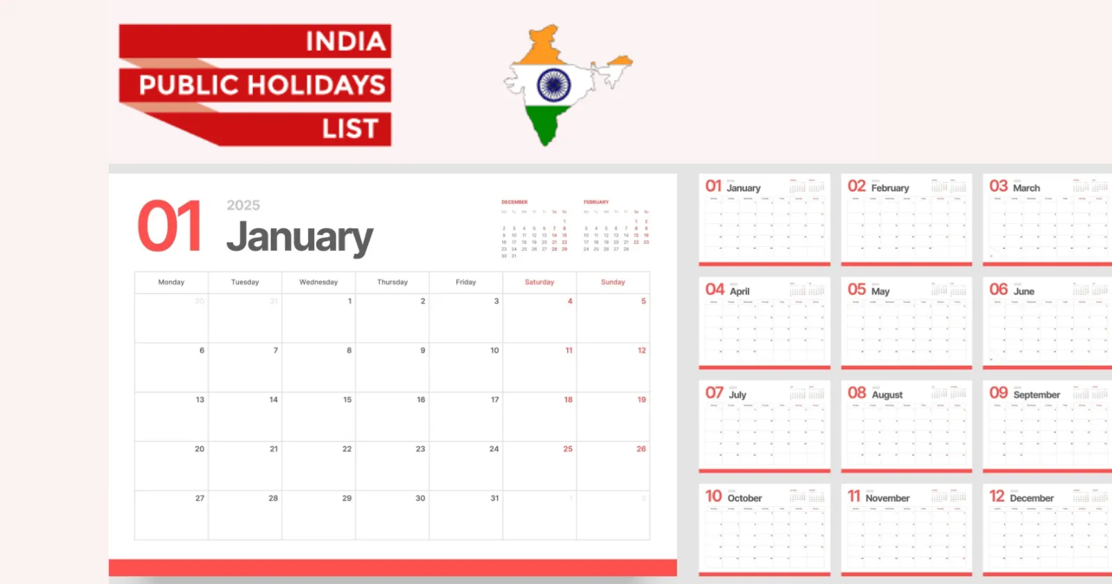 India Public Holidays List 2025