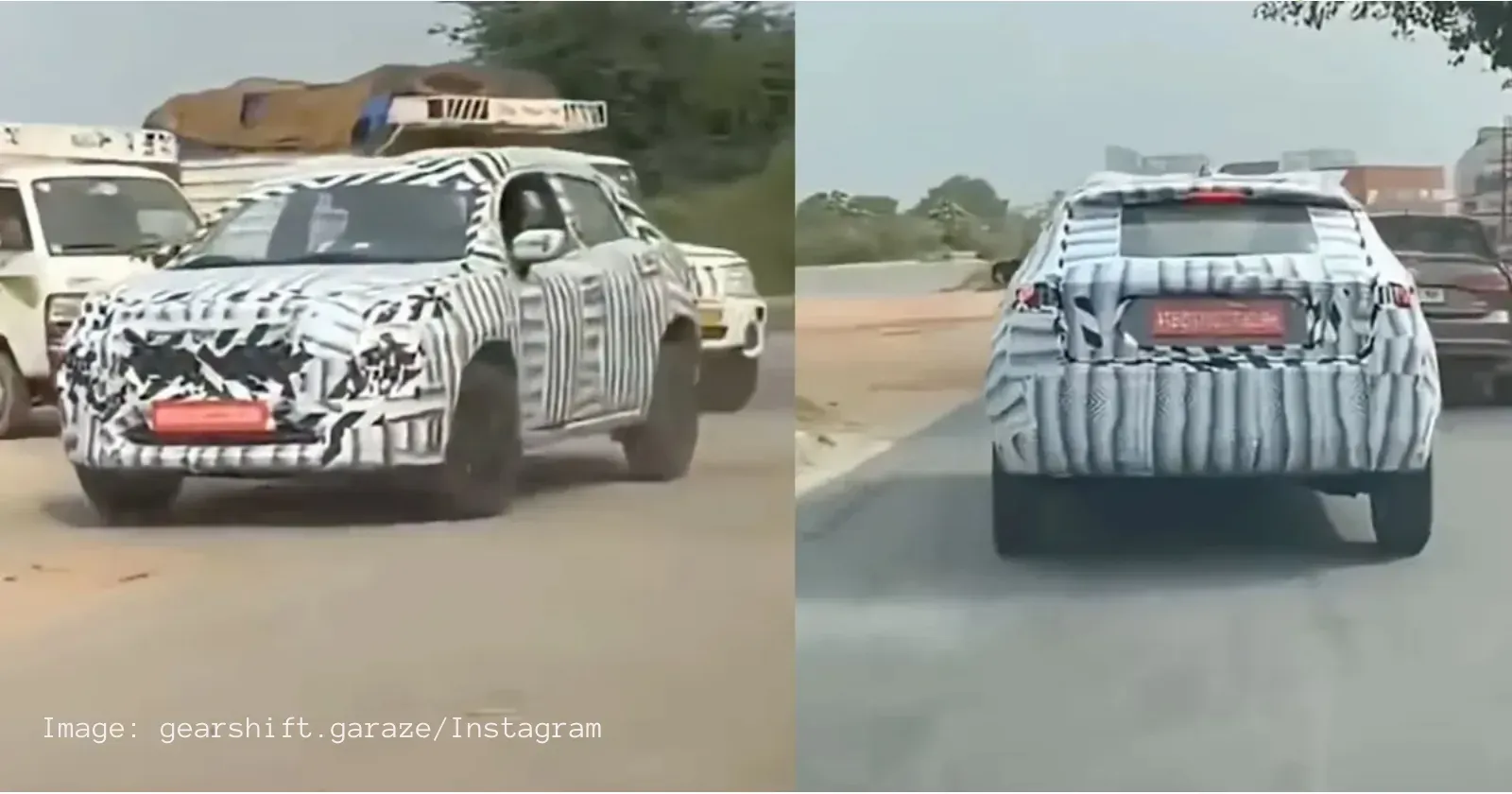 Maruti Suzuki Fronx Facelift Spotted Testing