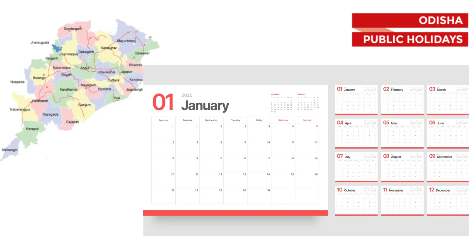Odisha Public Holiday List 2025