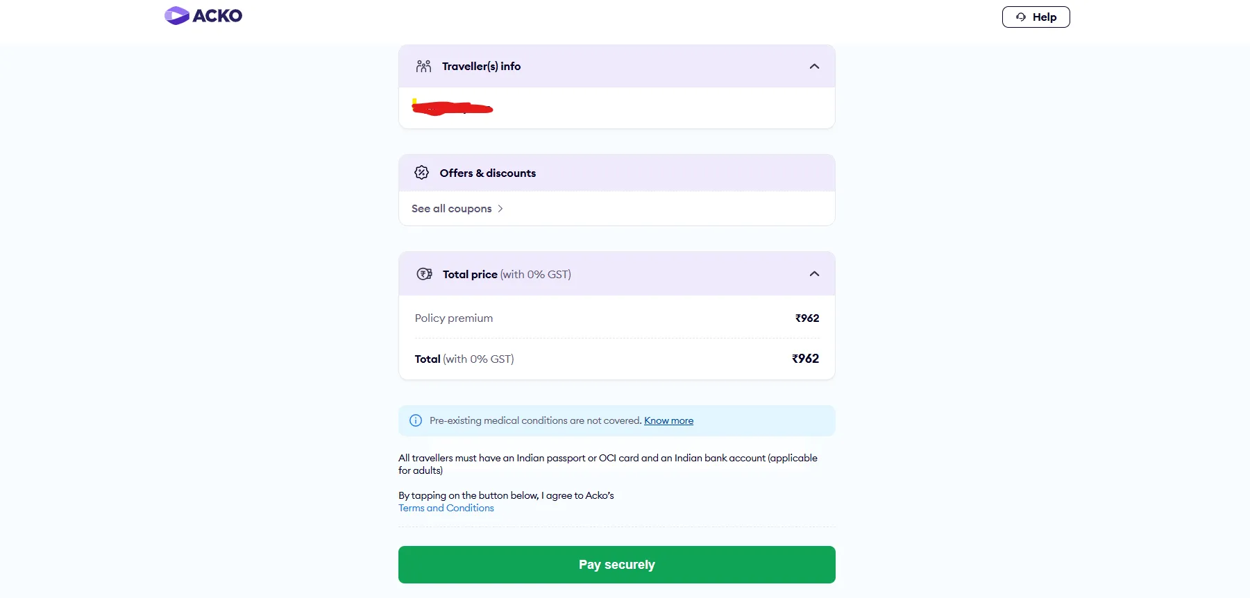 Pay your premium fee and receive your digital policy instantly via email.