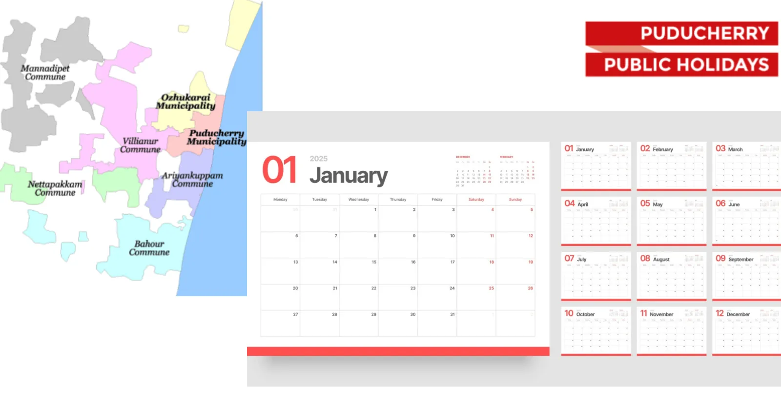 Puducherry Public Holidays List 2025