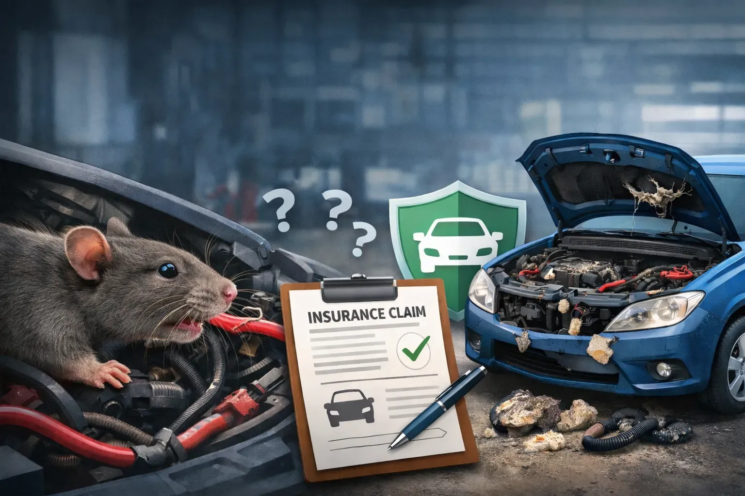 Rat causing car damage in garage.webp