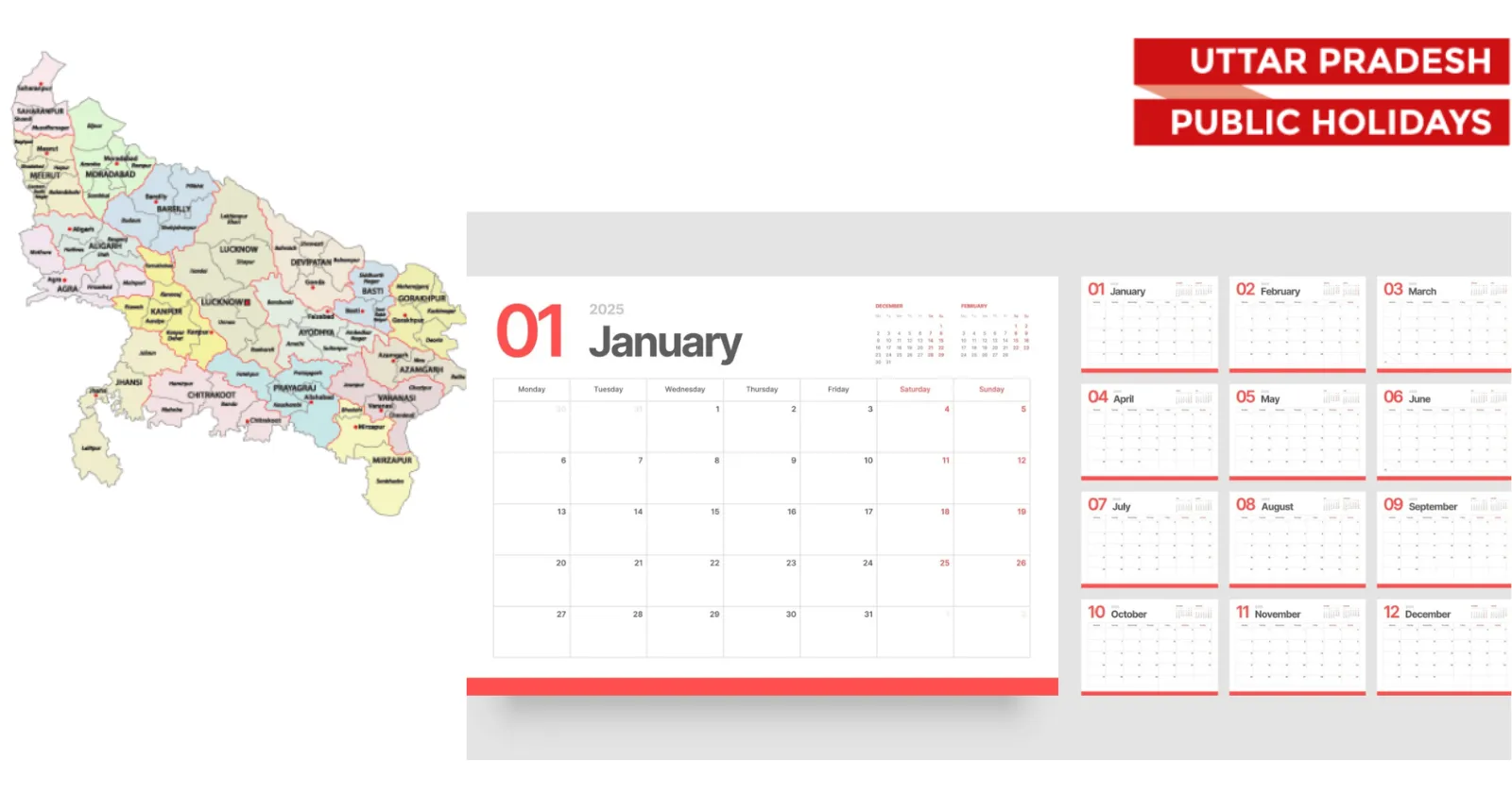 Uttar Pradesh Public Holiday List 2025