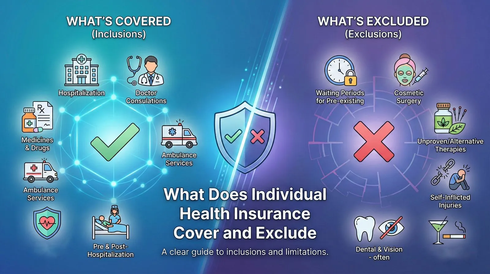 What Does Individual Health Insurance Cover and Exclude